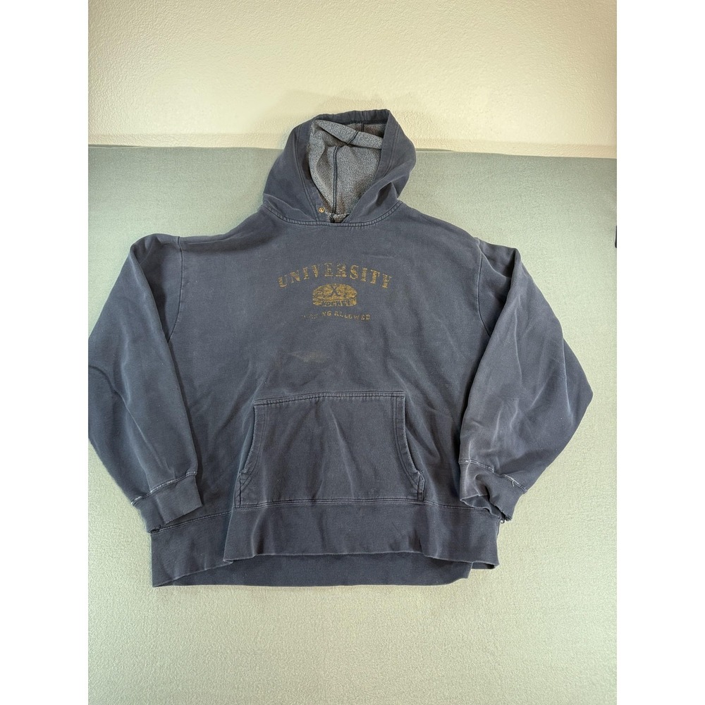 Rue21‎ Hoodie Mens XL Blue University Hockey Graphic Pullover Kangaroo Pocket